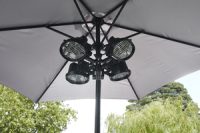 Ruby 4x450W Alum D/C Parasol Heater Blk