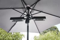 Topaz 2x800W Alum D/C Parasol Heater Blk