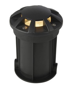 Pan Recessed Floor Uplight (no lamps) 8 way Black
