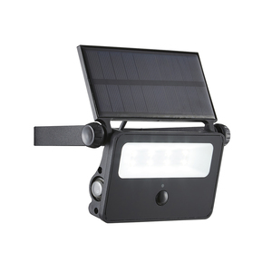 2w Solar Powered Security Light w PIR 6000k Black
