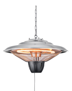 Coral 1500w Outdoor Halogen Pendant Heater Silver