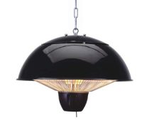 Onyx 1500w LED Pend Halogen Elem Patio Heater Blk