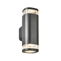 Eos 2lt Up & Down Wall Light GU10 IP54 Black