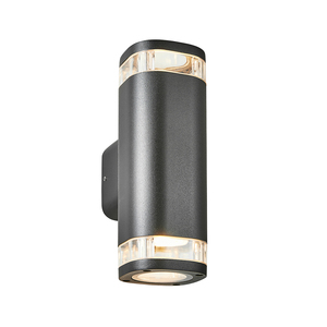 Eos 2lt Up & Down Wall Light GU10 IP54 Black