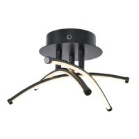 Mandra Cross-Over LED Ceiling IP44 Matt Black