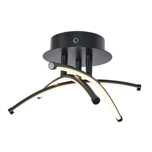 Mandra Cross-Over LED Ceiling IP44 Matt Black