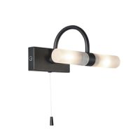 Corvus 2lt Satin Black G9 Wall Light IP44