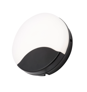 TURUS 15W ROUND BULKHEAD IP65 BLACK