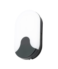 TURUS 15W OVAL BULKHEAD IP65 BLACK