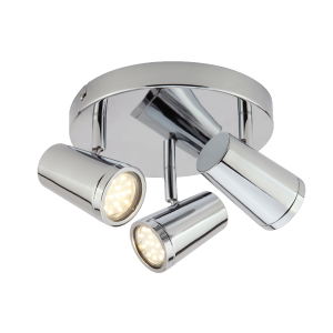 Freya 3lt GU10 Spot round plate IP44 Chrome
