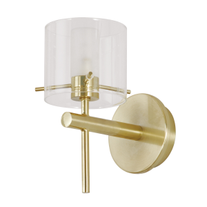Gene Clr Cylinder Wall Lt Satin Brass