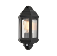 Athena Half Wall Lant wPIR Blk