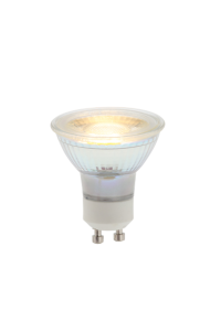Glass GU10 5w LED 3000k Non-Dimmable Clear