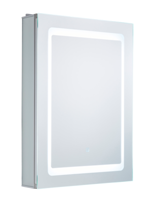 Arte 1 door LED lit Bath Cab w Touch/Shvr Skt 5k