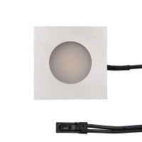 35mm Square Recessed Plinth Light Aluminium 4000k
