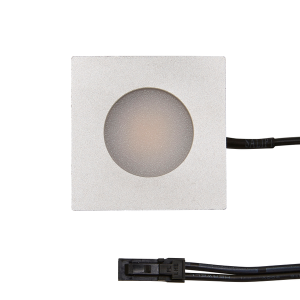 35mm Square Recessed Plinth Light Aluminium 4000k