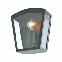 Stainless Steel, Curved Box Lantern - Black