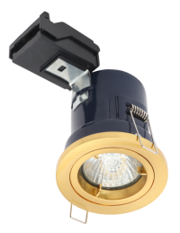Fixed Fire rated Downlight Satin Brass