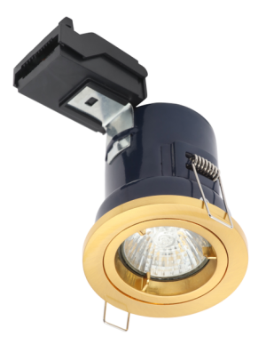 Fixed Fire rated Downlight Satin Brass