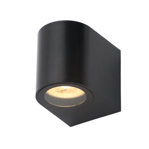 Iona 1lt Wall Light ABS+PC IP44 Max 5W LED Black