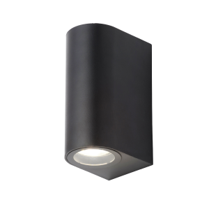 Iona 2lt Wall Light ABS+PC IP44 Max 5W LED Black