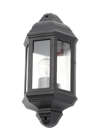 Athena Wall Lantern Black