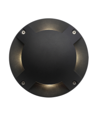 Scout 4x1w LED Surf Mnt Grnd Lt Alum IP67 Black