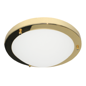Delphi 2 X E27 Flush Shiny Brass