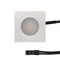 35mm Square Recessed Plinth Light Aluminium 3000k