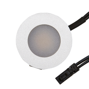35mm Round Recessed Plinth Light Aluminium 4000k