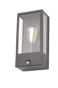 Minerva Wall Lant w PIR Black