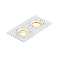 Pasto Double Alum Sq Adj DL GU10 White