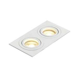 Pasto Double Alum Sq Adj DL GU10 White