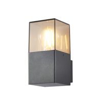 Beata 1lt E27 Square Uplight Grey w Smoke DCA/PC