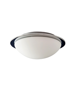 Opie 12w LED Glass Dome Flush Chrome