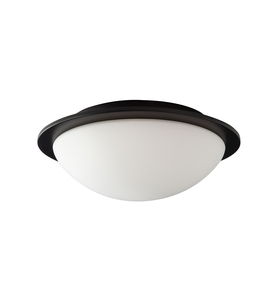Opie 12w LED Glass Dome Flush Matt Black