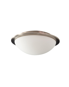 Opie 12w LED Glass Dome Flush Satin Nickel