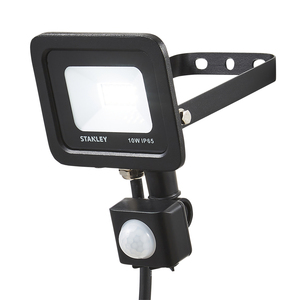 10W LED Slimline Floodlight with PIR Black