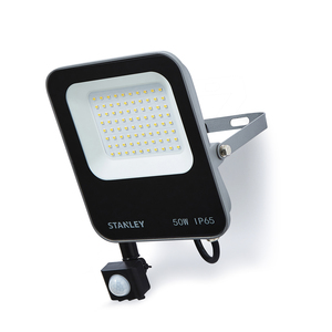Stanley 50w PIR LED Floodlight Blk/Anth