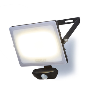 Stanley Frosted 30w PIR LED Floodlight Black