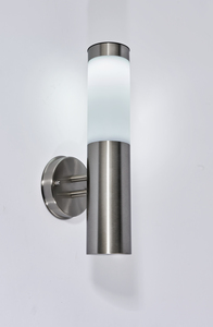 Creswell Solar LED Wall Light w Diffuser SST
