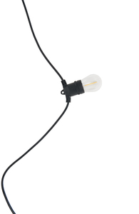 Wye IP44 Solar 10lt Festoon w 0.5w E27 Lamps Black