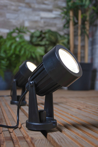 Lapin 4 x 3w LED Garden Spike Kit 4k Black