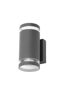 Lens 2lt Wall w Photocell GU10 Anth