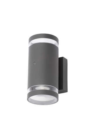 Lens 2lt Wall w Photocell GU10 Anth