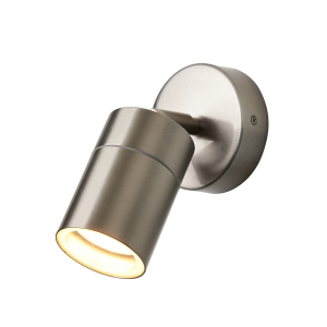 Leto IP65 1lt GU10 Adj Wall Light SST