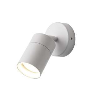 Leto IP65 1lt GU10 Adj Wall Light White