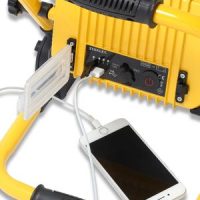 8w LED Rech Fold Work YellBlk - Image 3