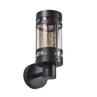 Gada 1lt E27 Wall Light Black w Brass Mesh - Image 2