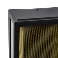 Cuba E27 Box Lantern w Mesh Insert Black/Brass - Image 3